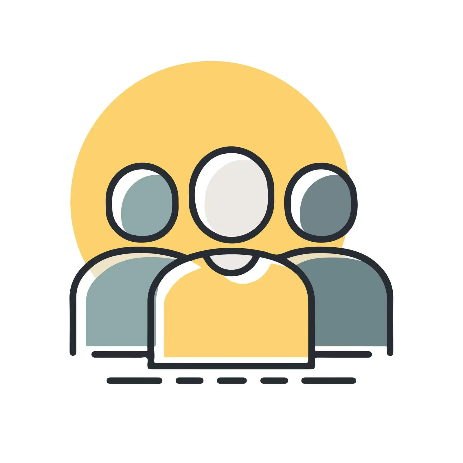 Team Outline Icon Minimalist Design — free download from Dotvec