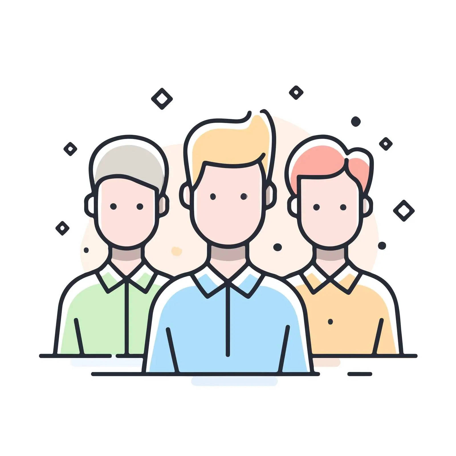 Outline Team Icon Vector Style — free download from Dotvec