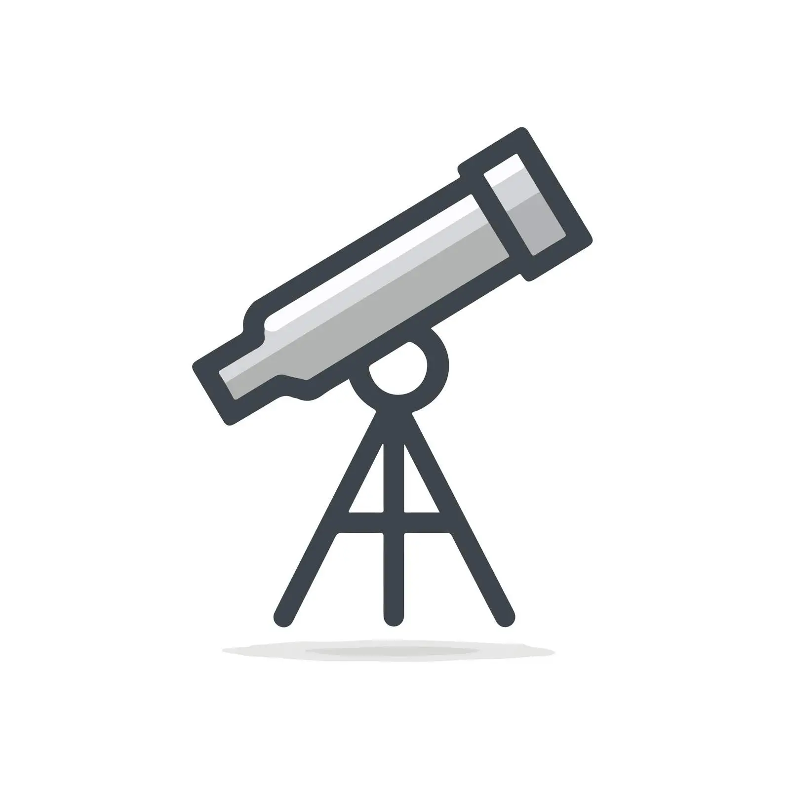 Outline Telescope Icon for Clean UI — free download from Dotvec