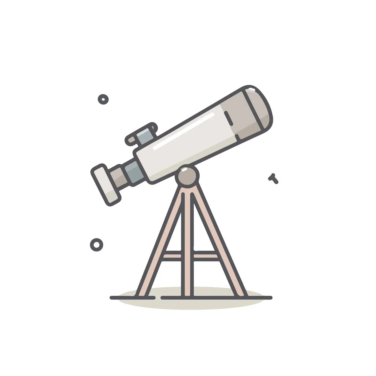 Outline Telescope Icon — free download from Dotvec