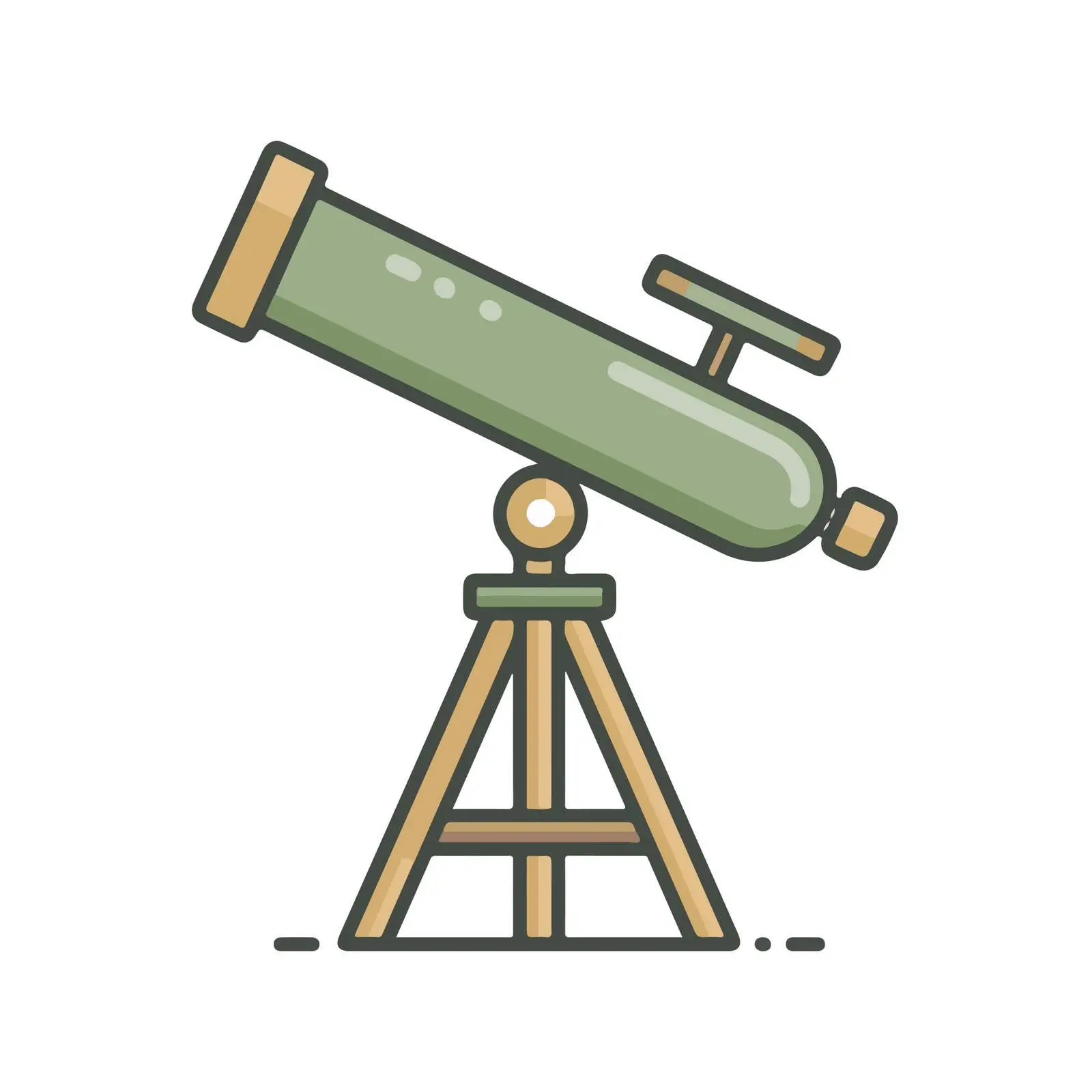 Minimalist Telescope Icon — free download from Dotvec