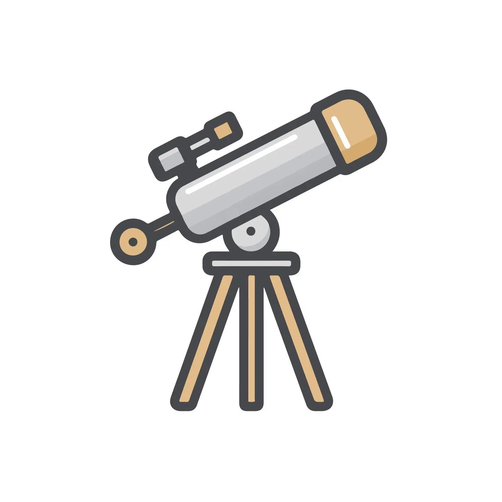Minimalist Telescope Icon — free download from Dotvec