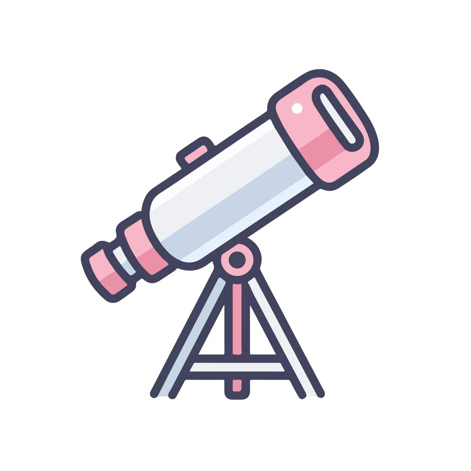 Minimalist Telescope Icon Design — free download from Dotvec