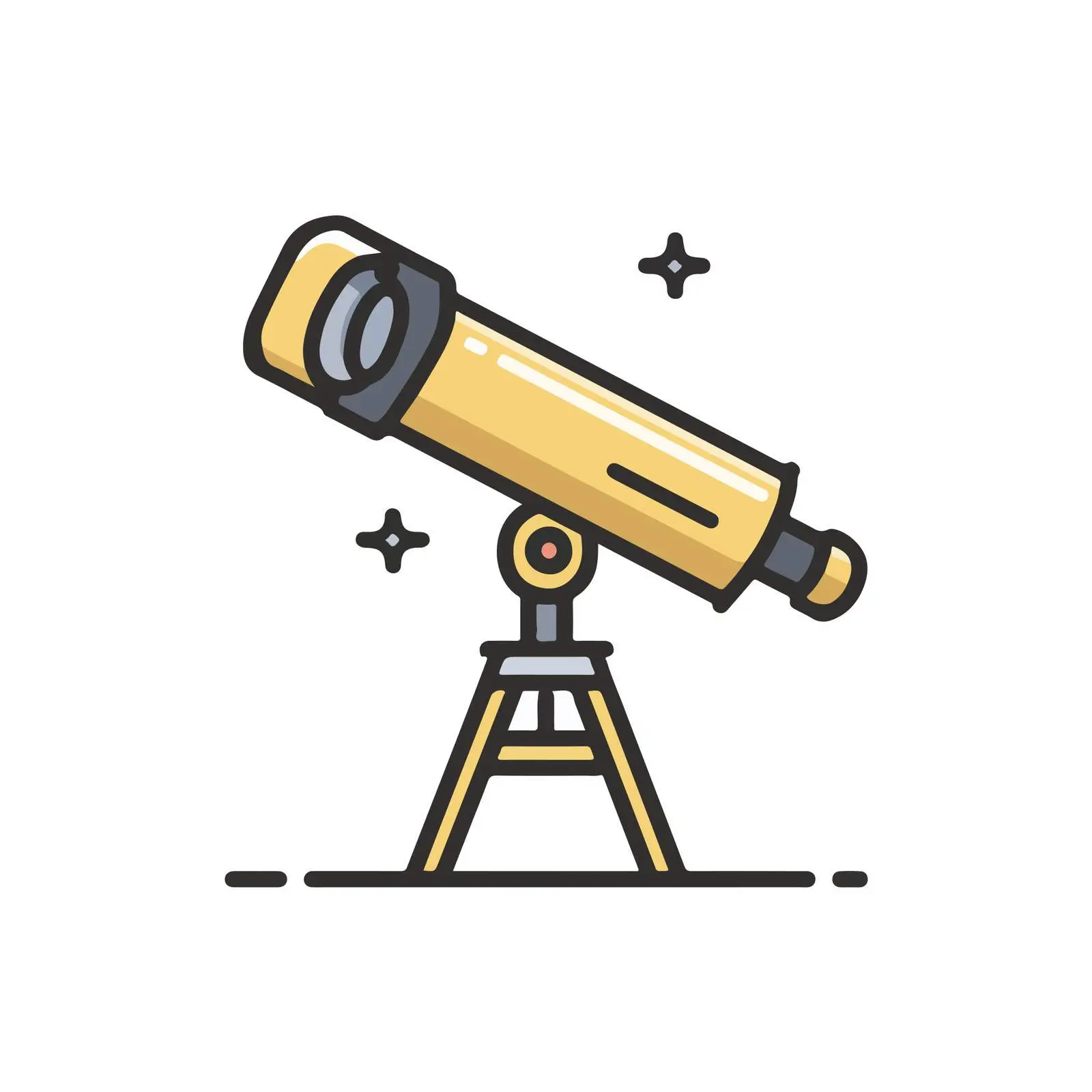 Minimalist Telescope Icon — free download from Dotvec
