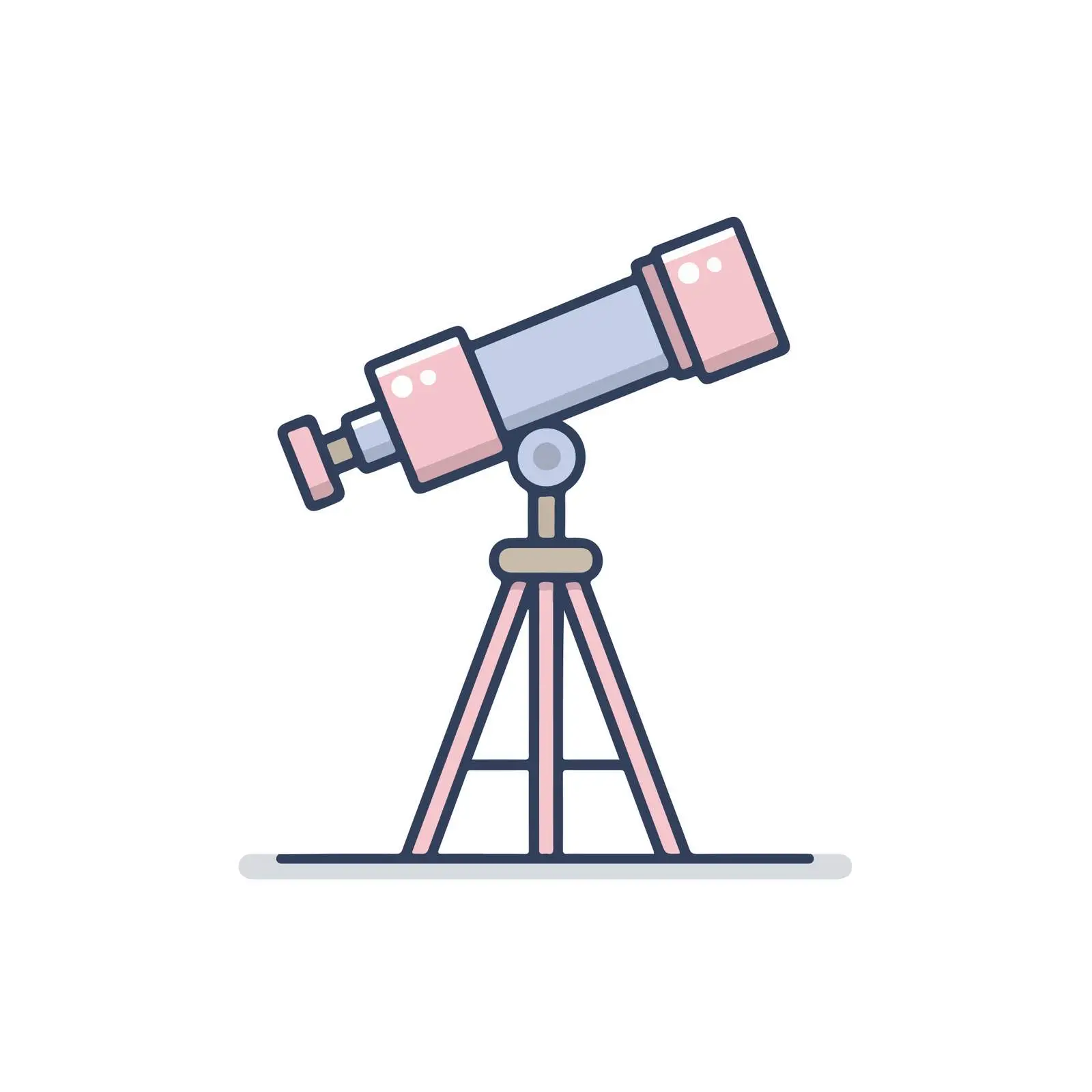 Outline Telescope Icon Minimalist Design — free download from Dotvec