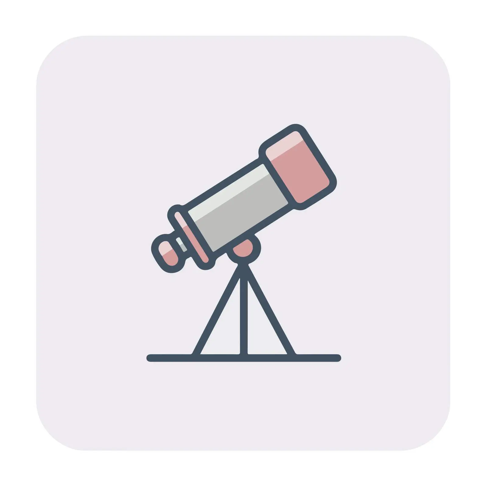 Flat Outline Telescope Icon — free download from Dotvec