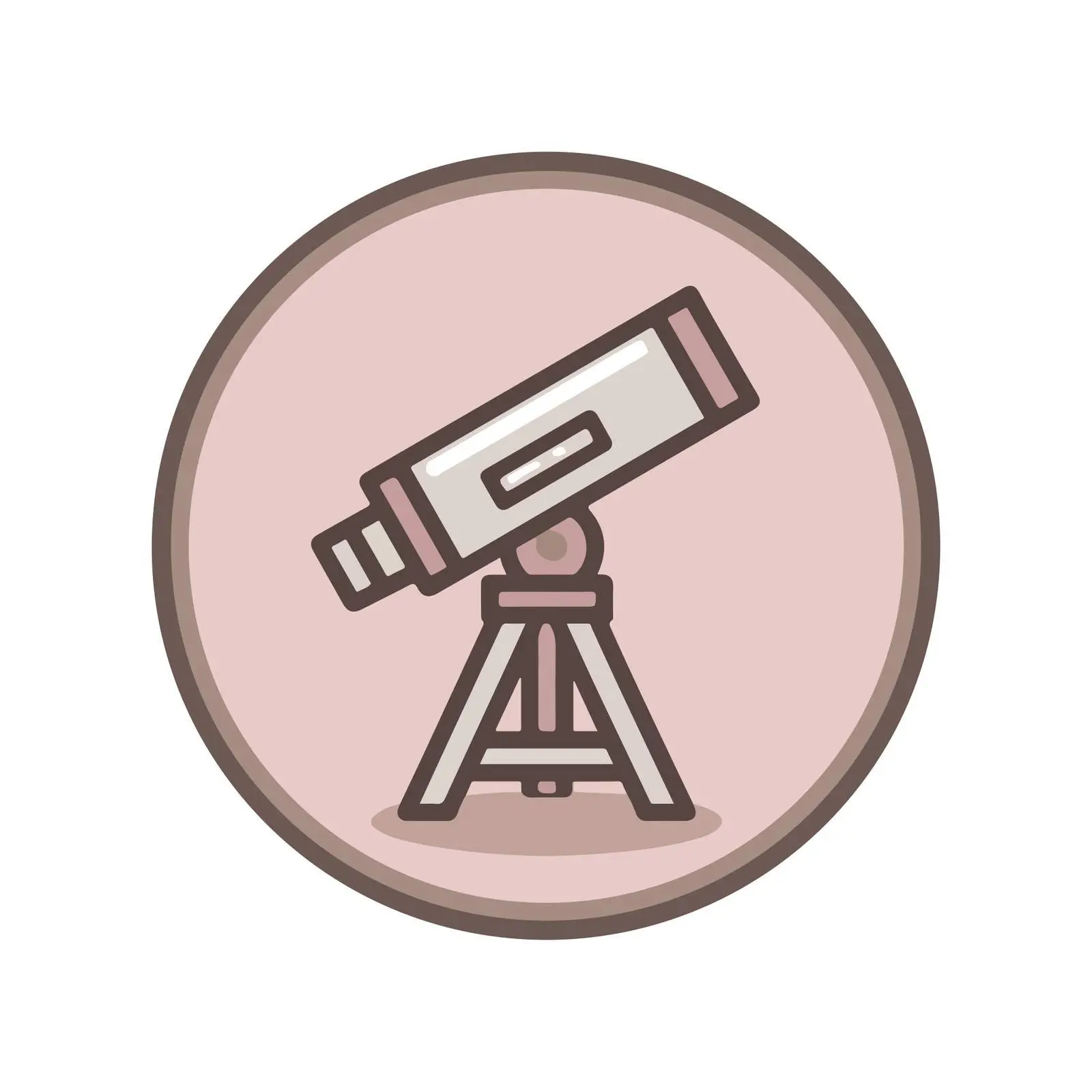 Geometric Telescope Icon — free download from Dotvec