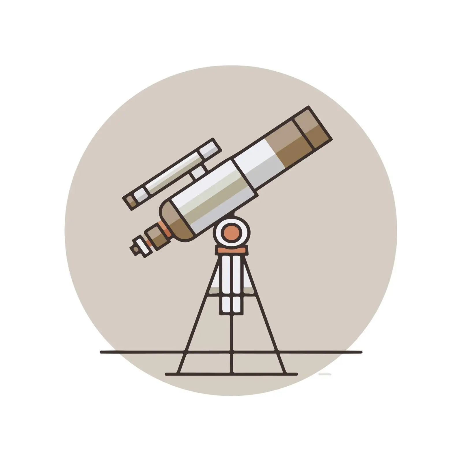 Geometric Telescope Icon — free download from Dotvec