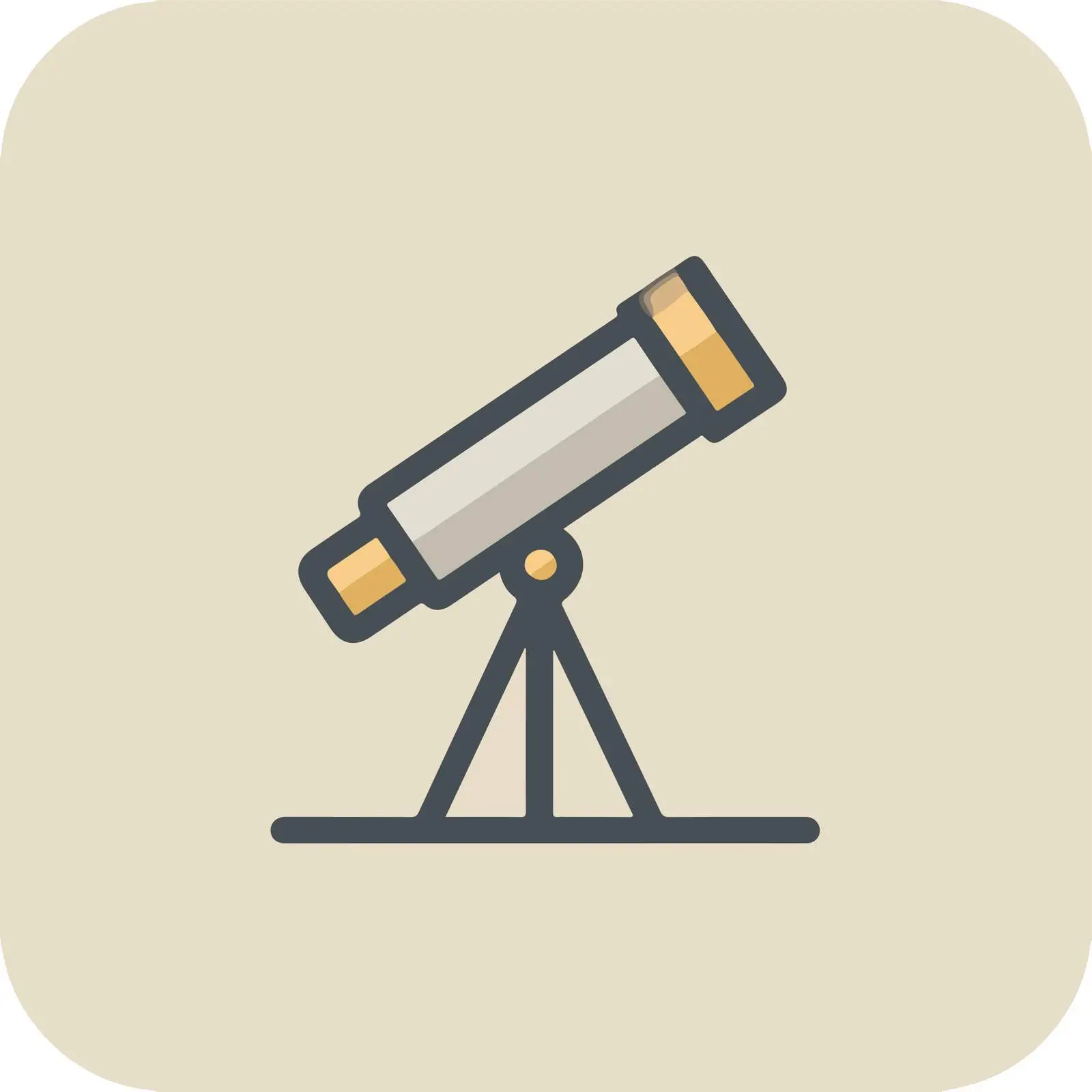 Telescope Outline Icon Design — free download from Dotvec