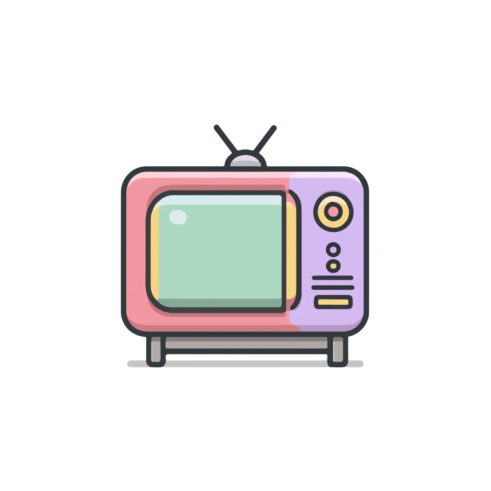 Clean UI Flat Television Icon — free download from Dotvec