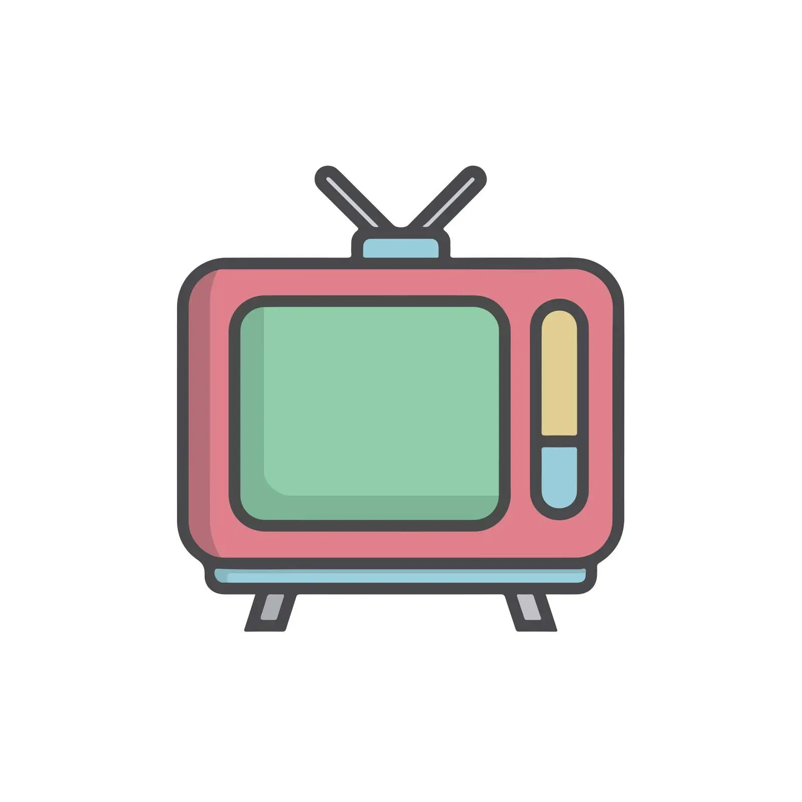 Television Outline Icon — free download from Dotvec