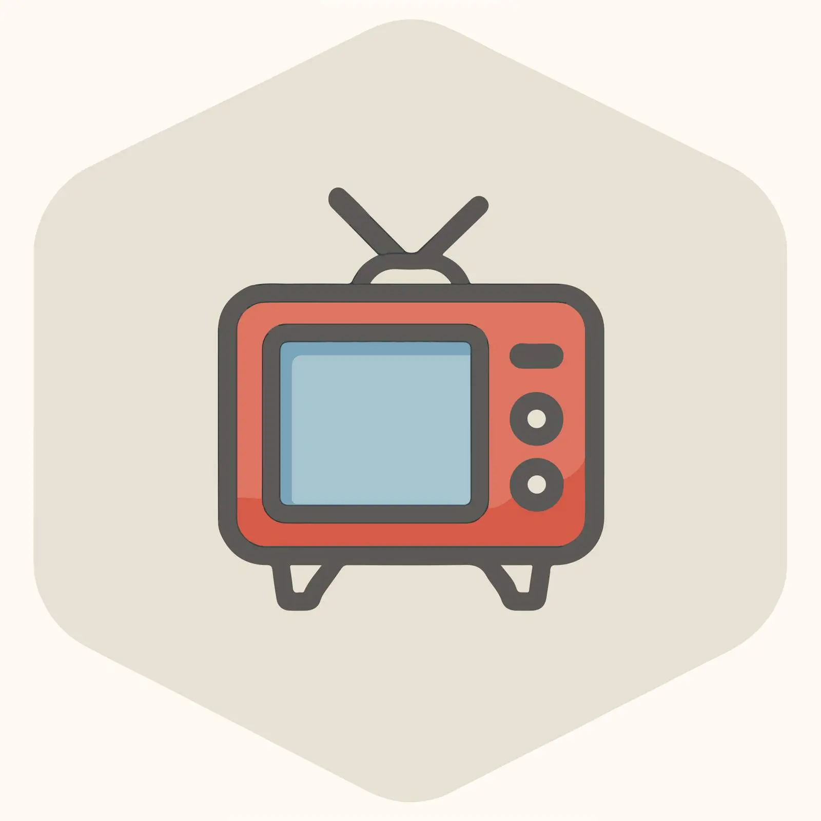 Television Outline Icon Design — free download from Dotvec