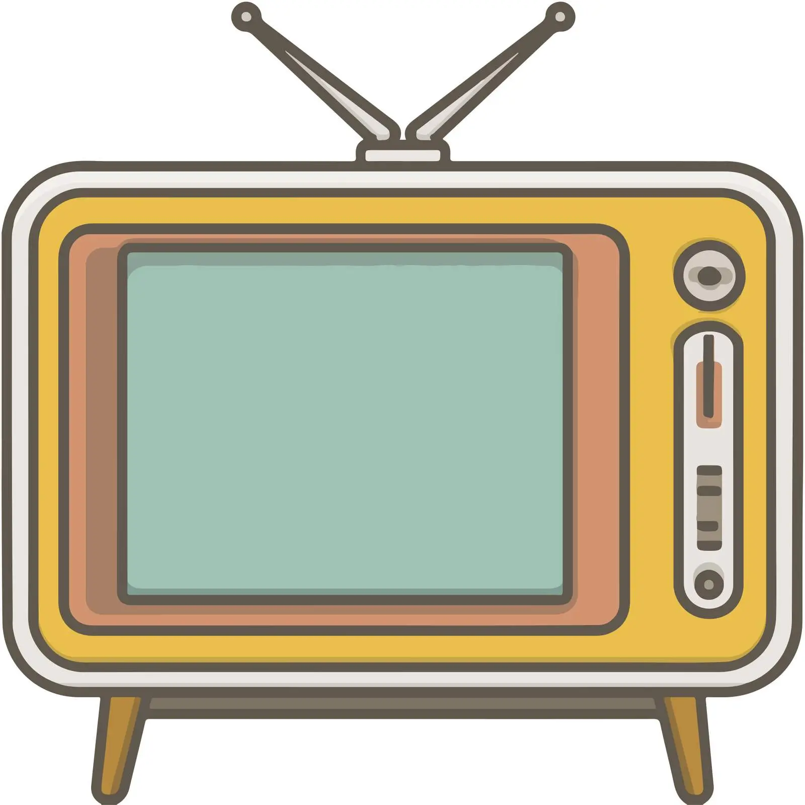 Geometric Television Icon Design — free download from Dotvec