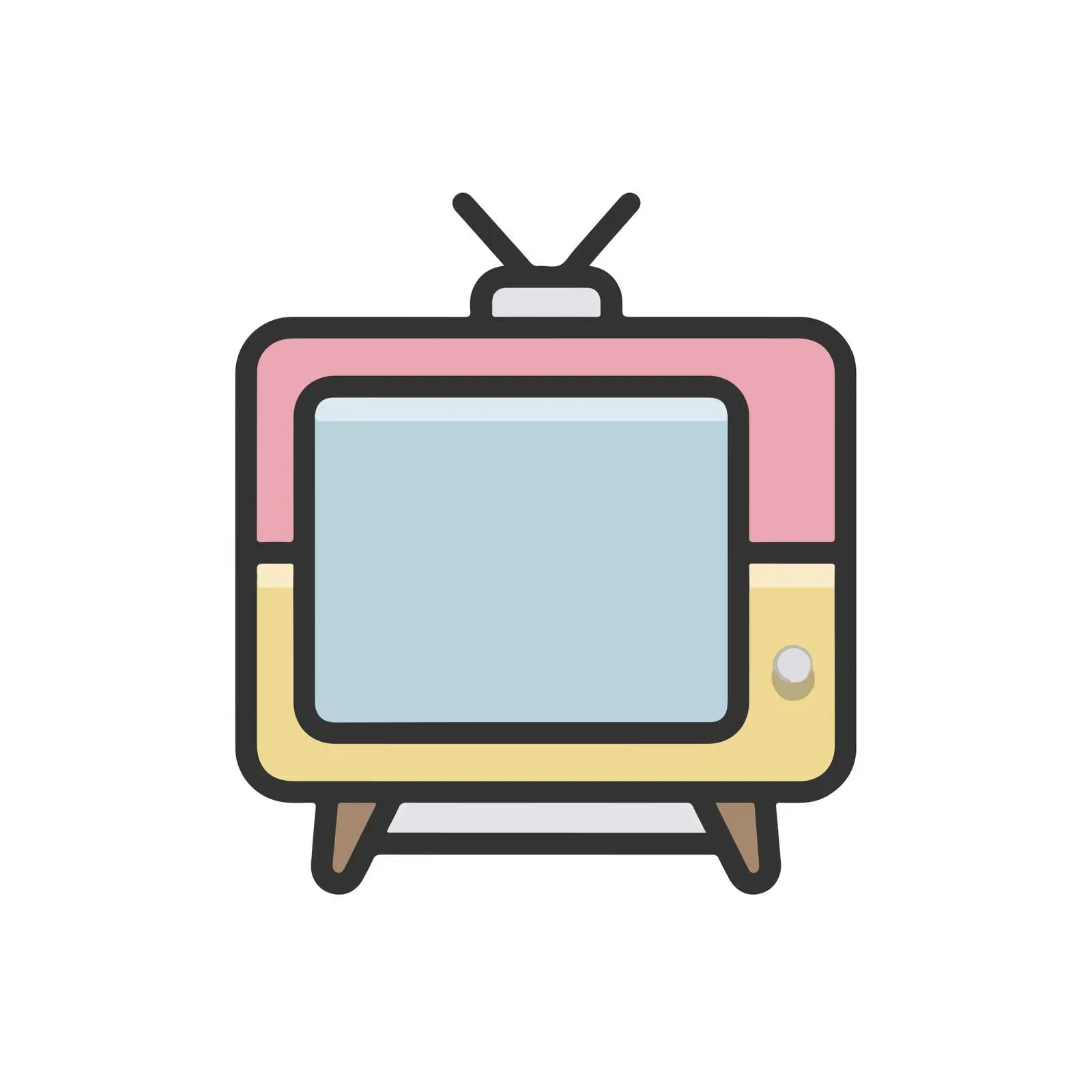 Outline TV Icon Design — free download from Dotvec
