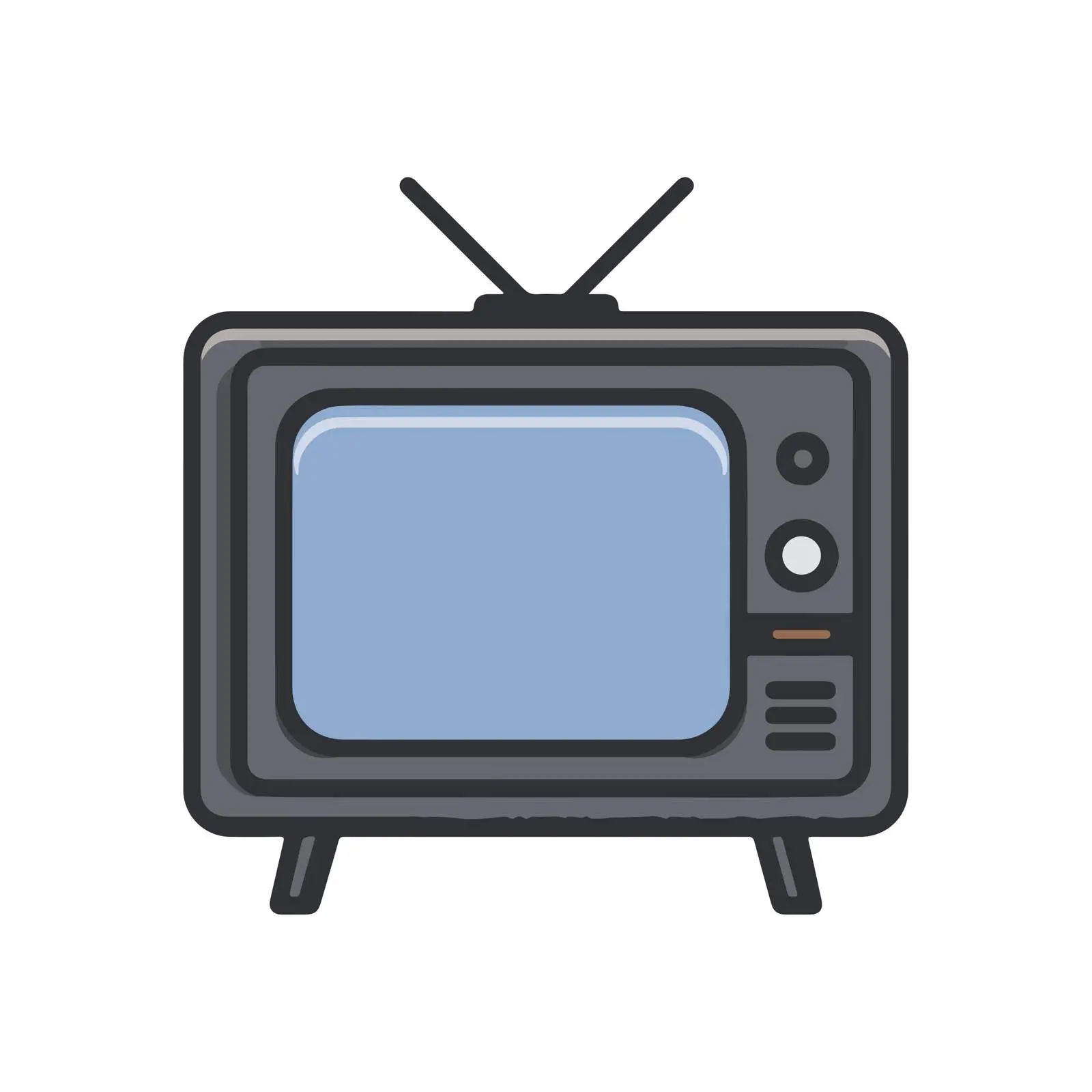 Television Flat Design Icon — free download from Dotvec