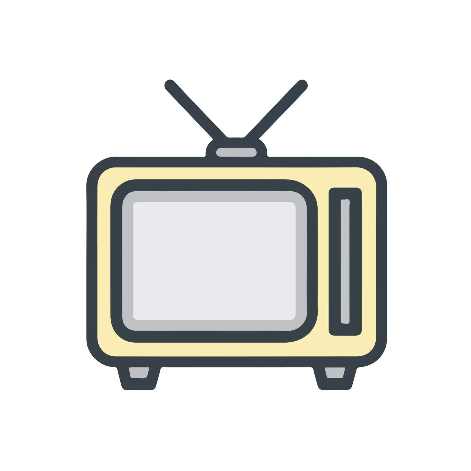 Television Flat Icon — free download from Dotvec