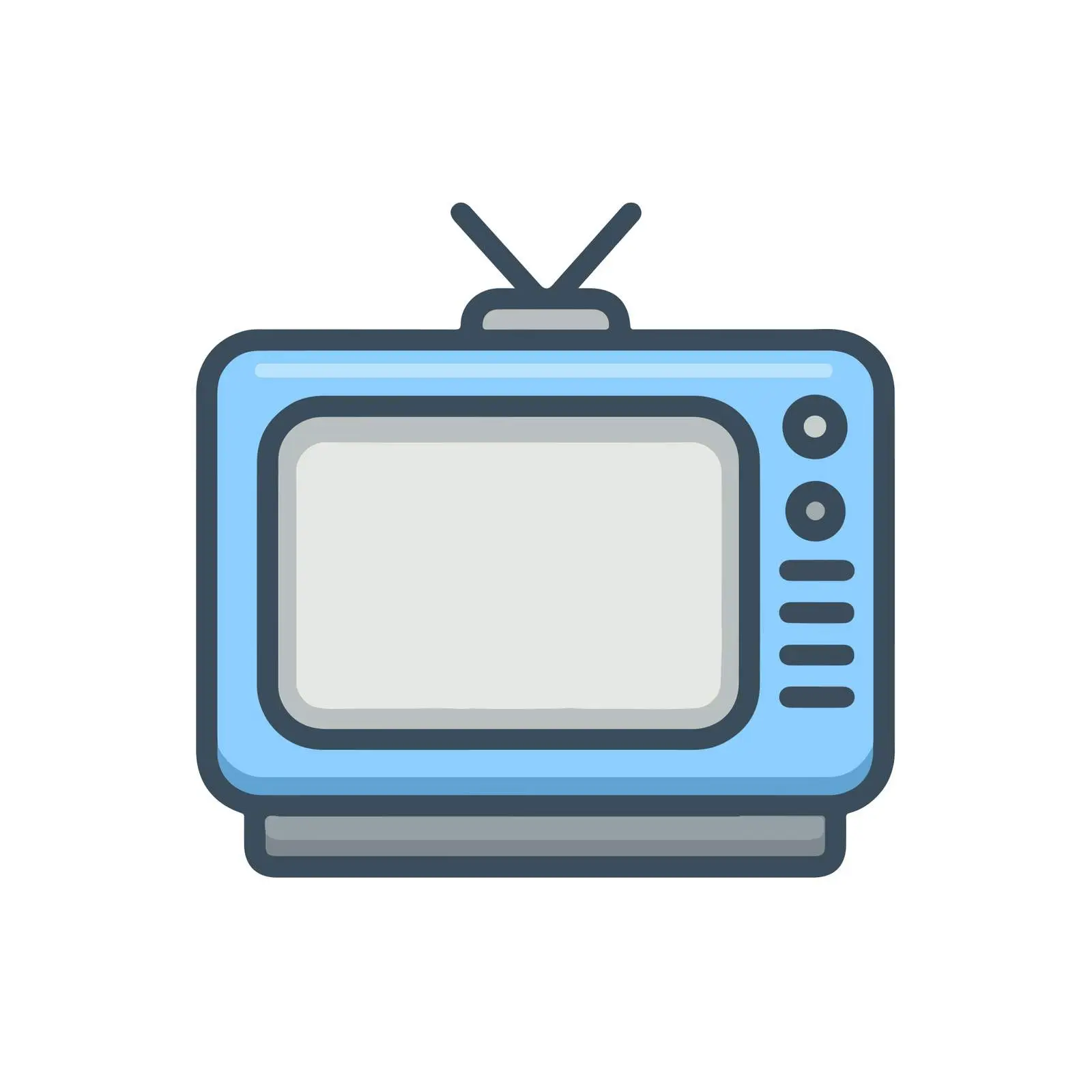 Television Flat Design Icon — free download from Dotvec