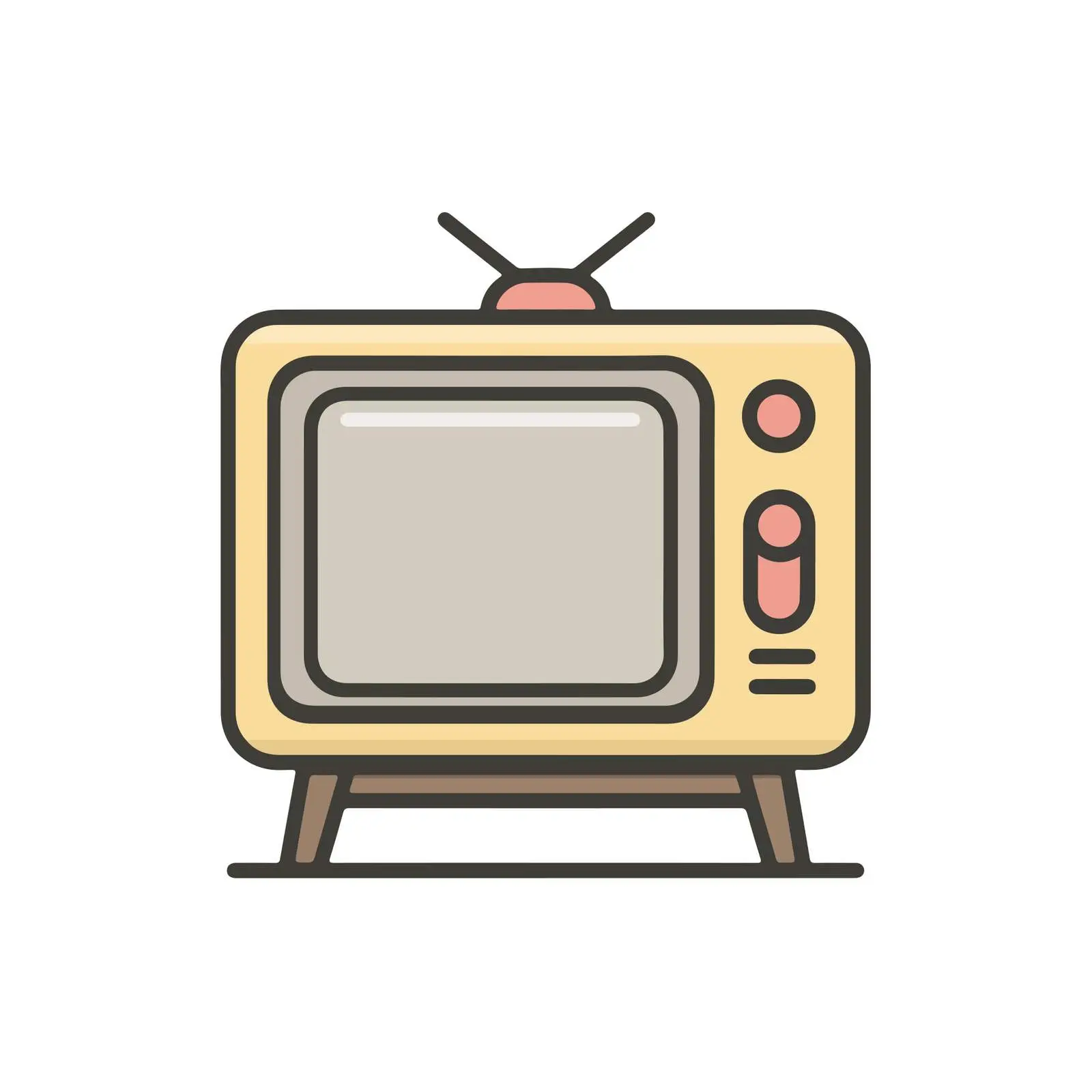 Television Outline Icon — free download from Dotvec