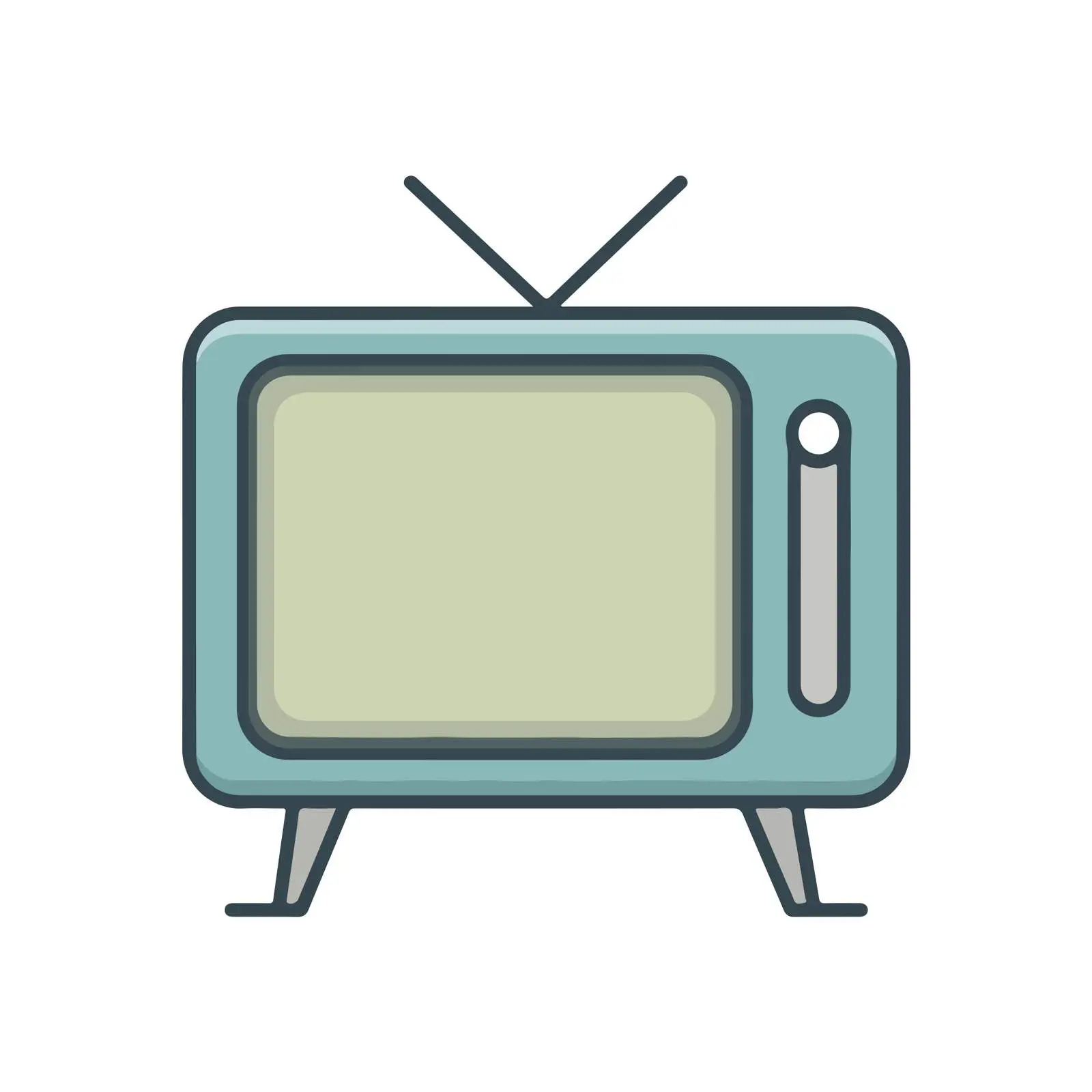 Television Outline Icon Design — free download from Dotvec