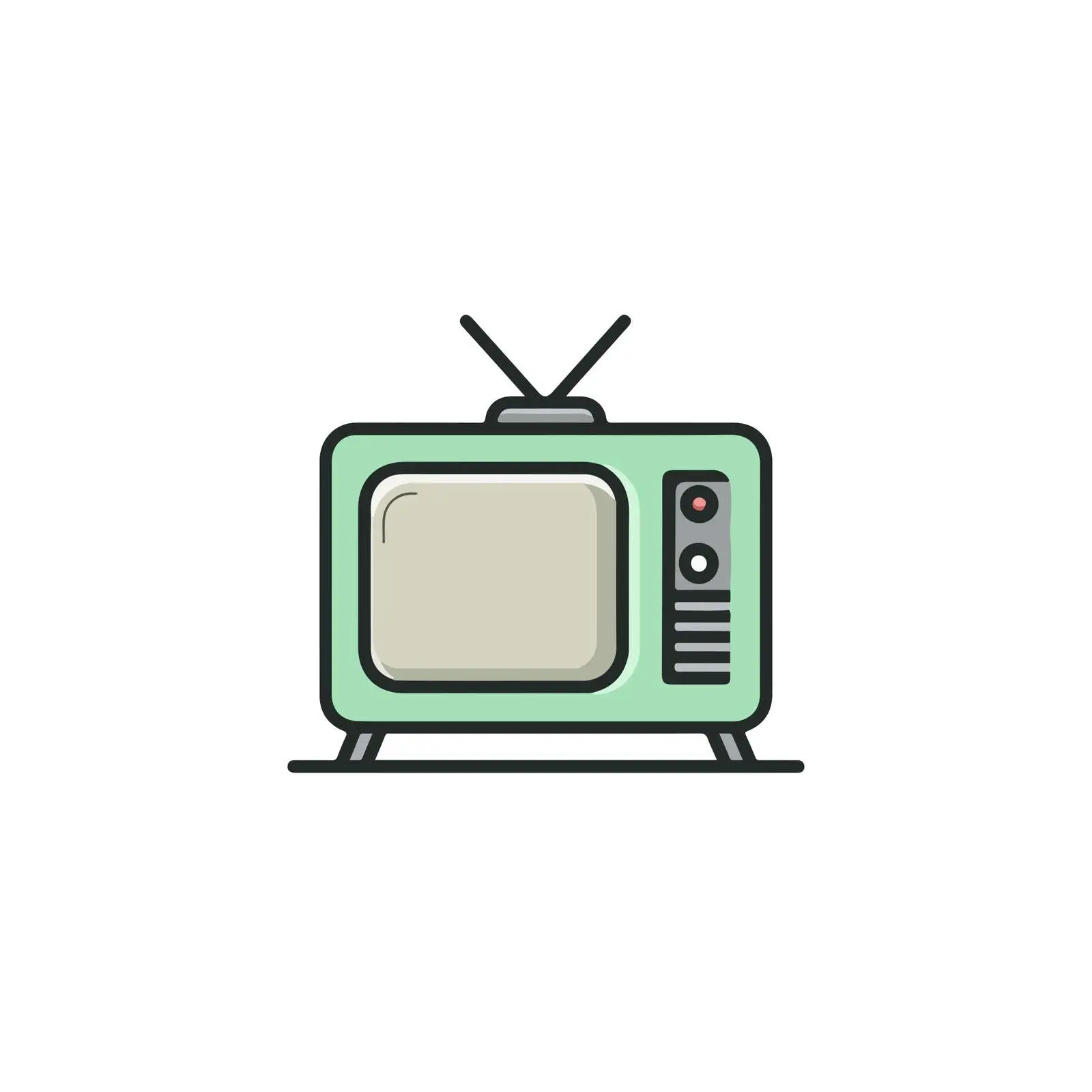 Minimal Television Icon — free download from Dotvec