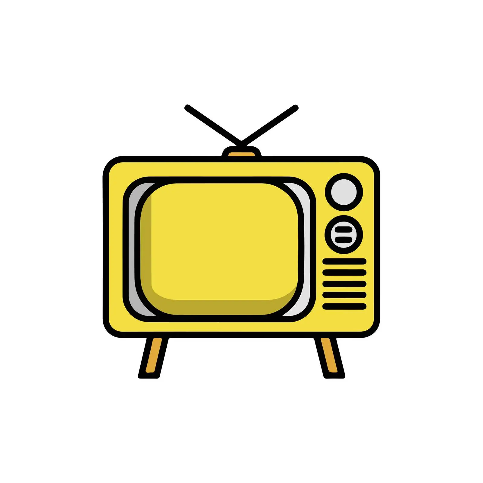 Minimalist Television Icon — free download from Dotvec