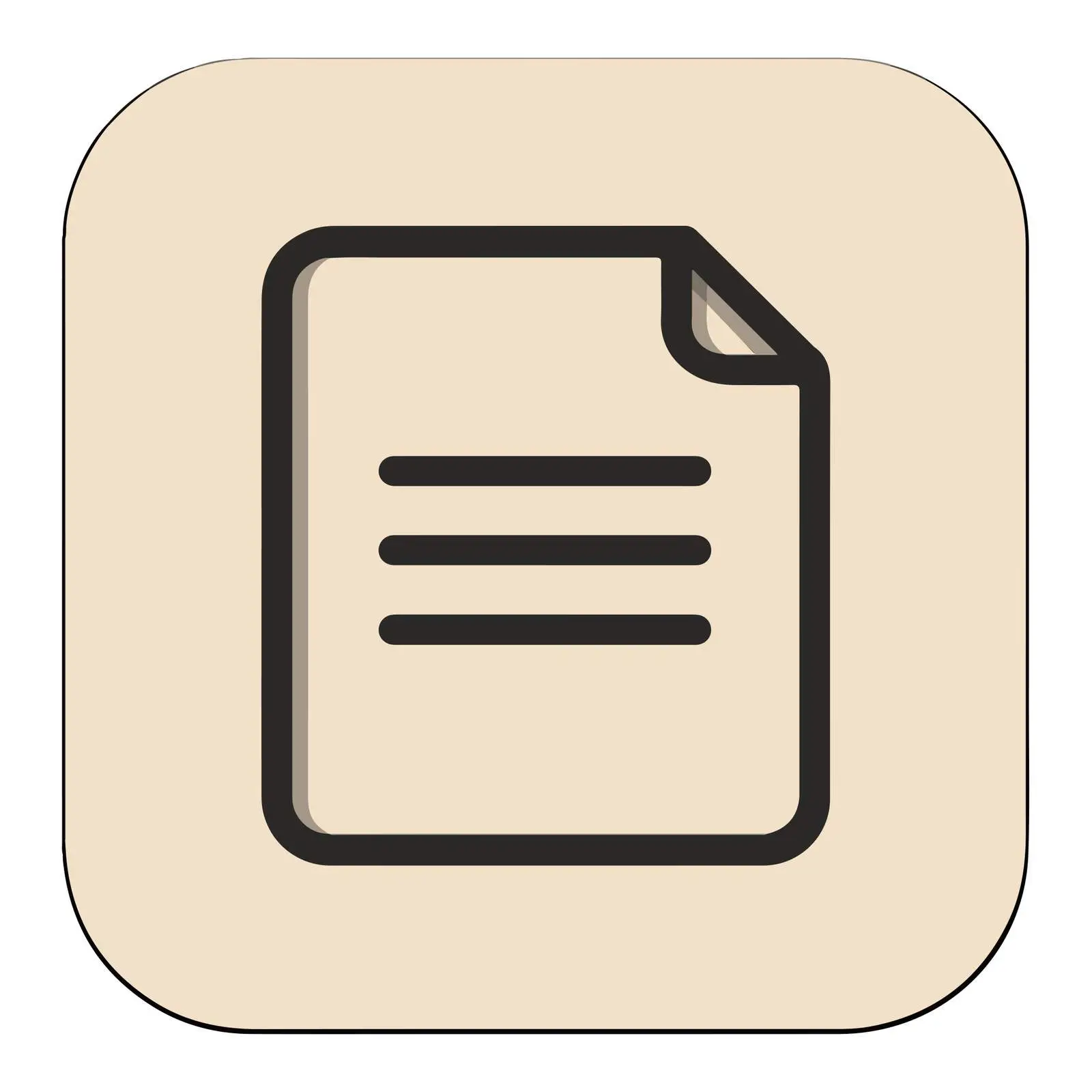 Outline Text File Icon Design — free download from Dotvec