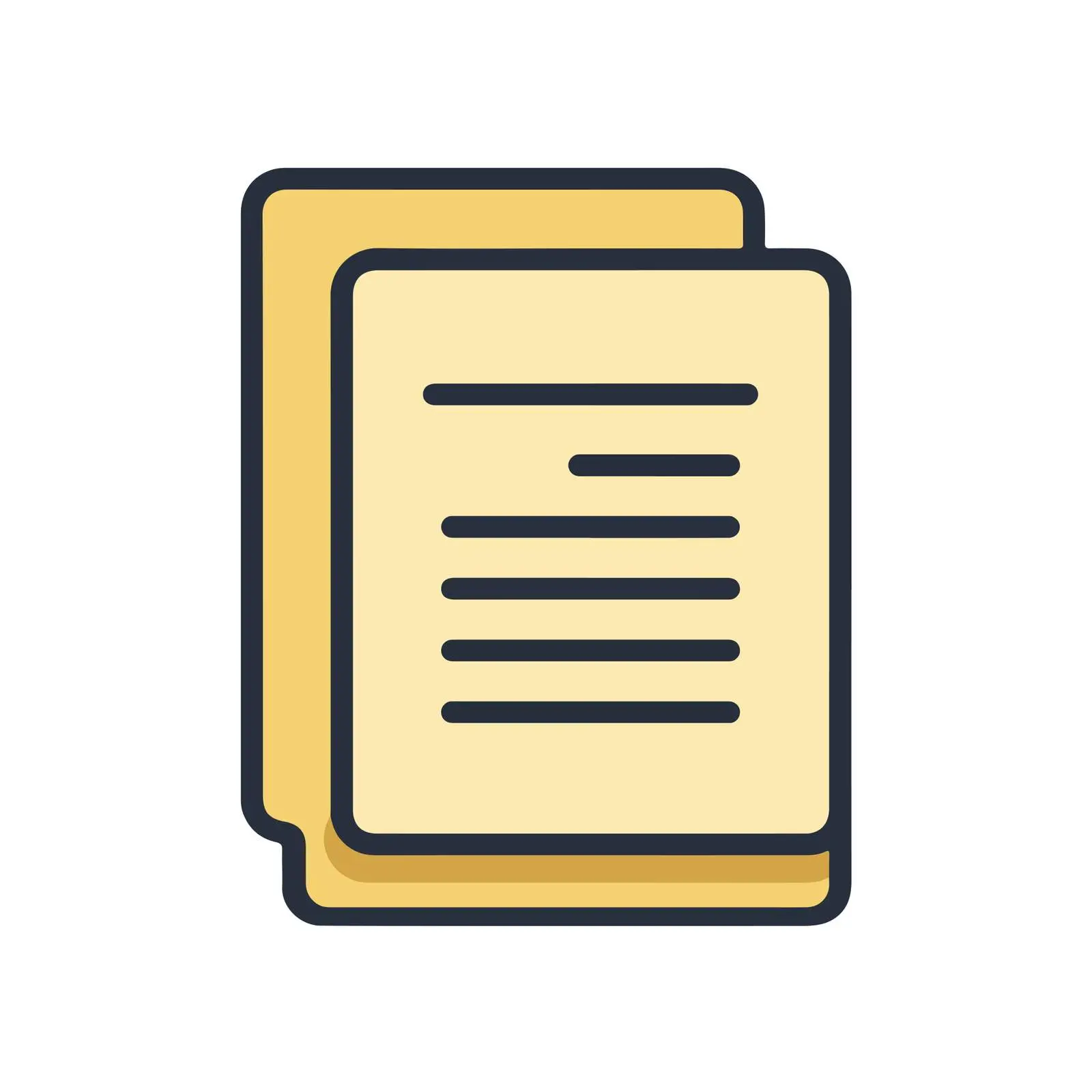 Minimal Outline Text File Icon — free download from Dotvec