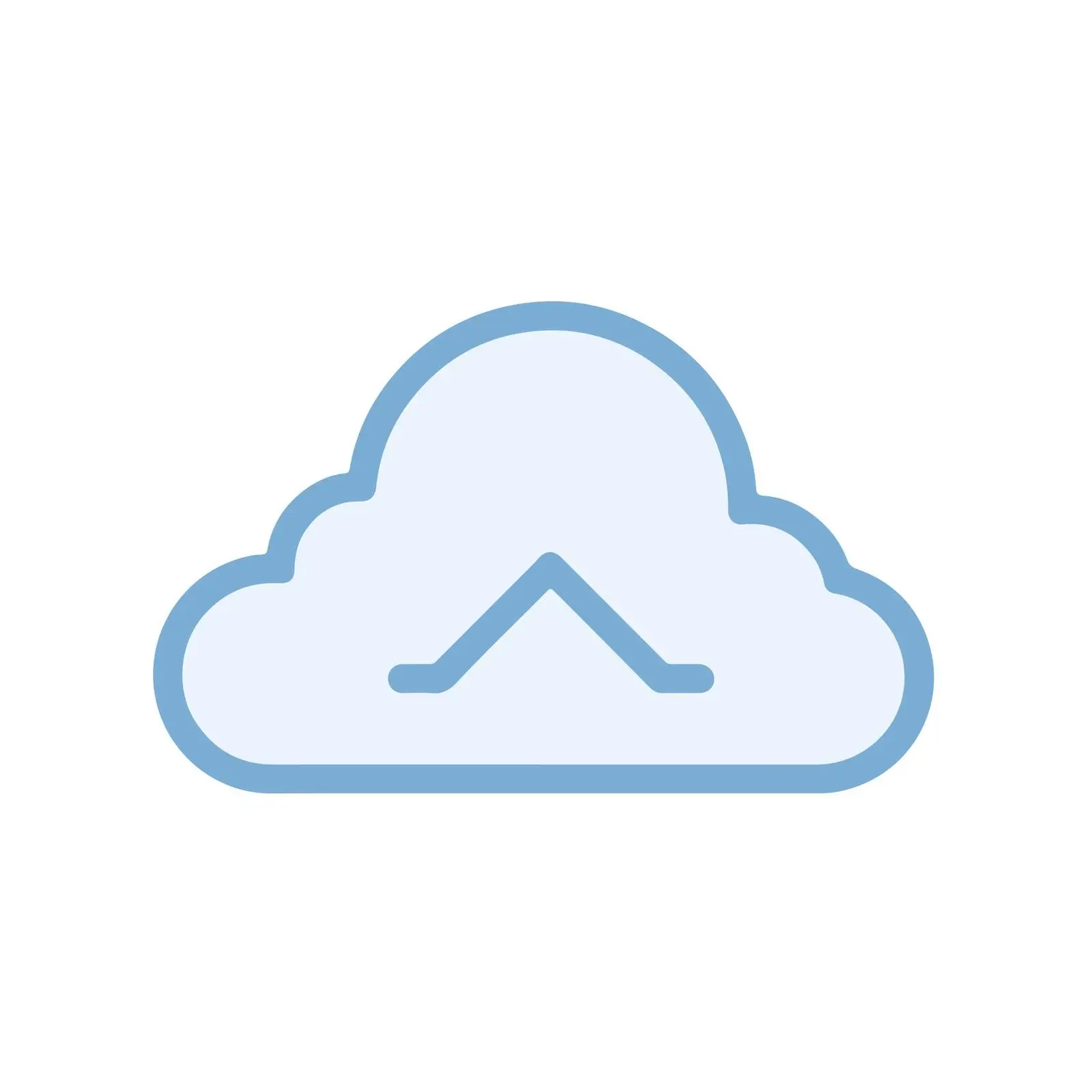 Minimalist Upload Cloud Icon Design — free download from Dotvec