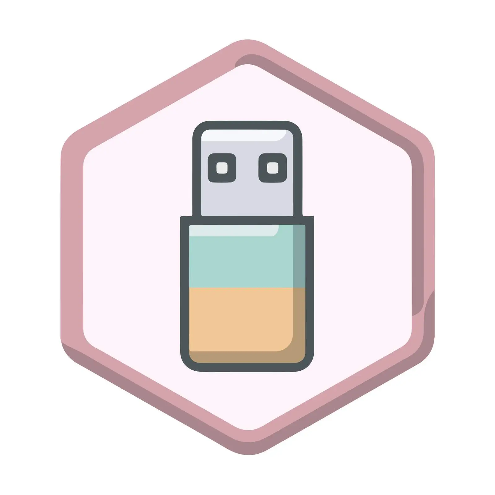 USB Drive Outline Icon — free download from Dotvec