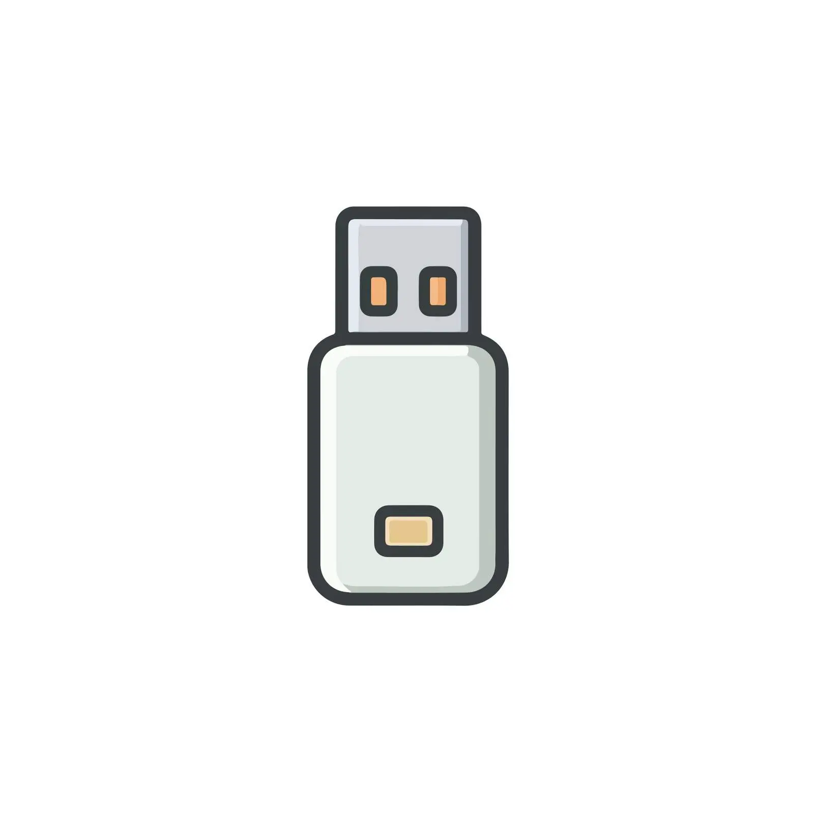 USB Drive Outline Icon — free download from Dotvec