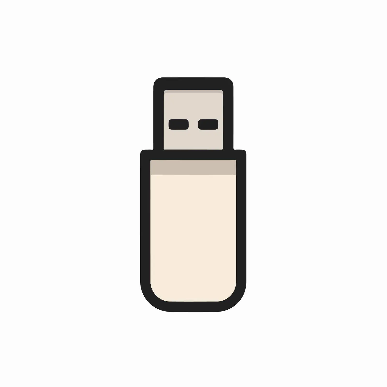 USB Drive Flat Icon Minimalist Design — free download from Dotvec
