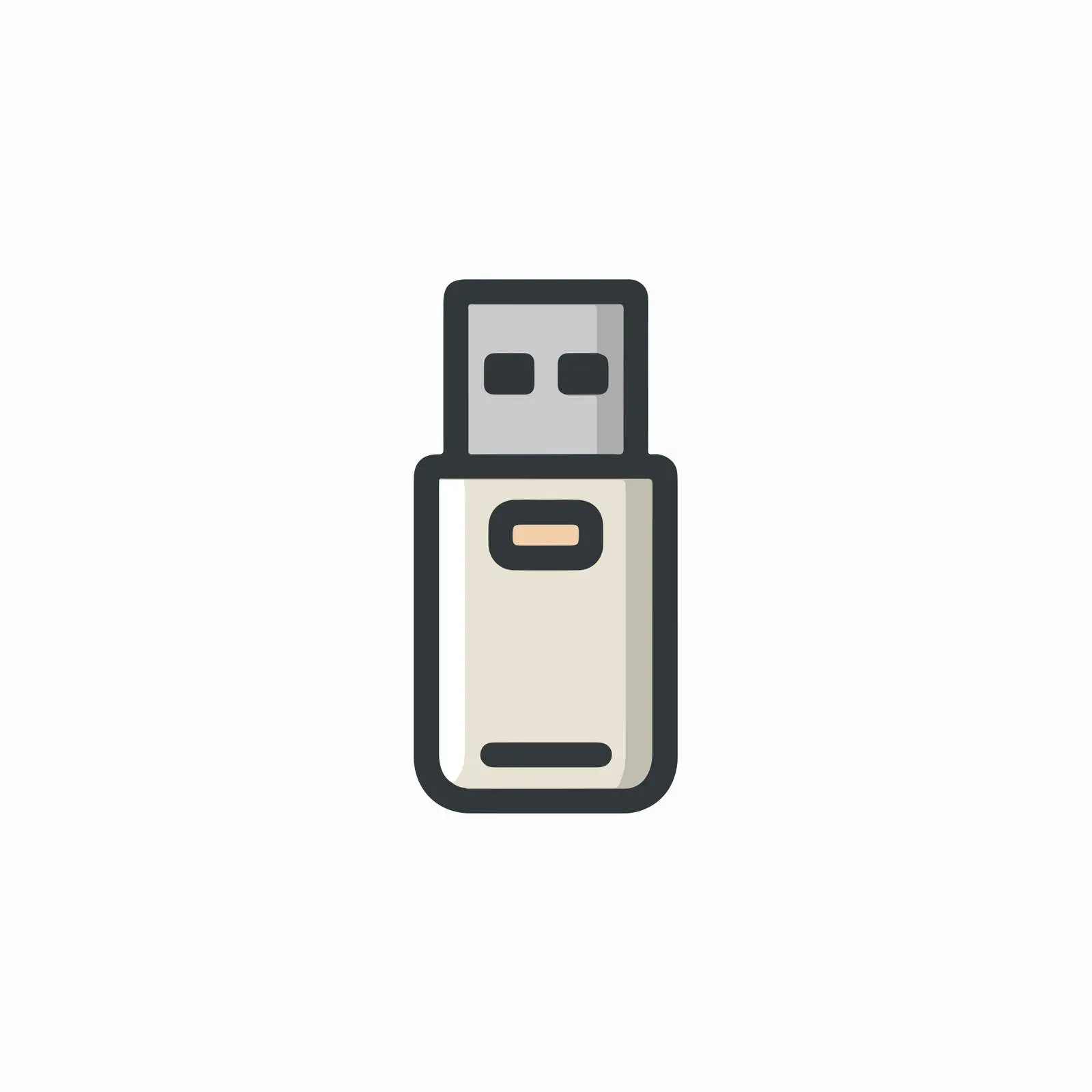 USB Drive Outline Icon Design — free download from Dotvec