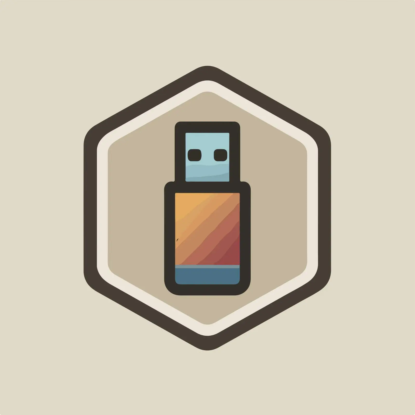 USB Drive Glyph Icon — free download from Dotvec