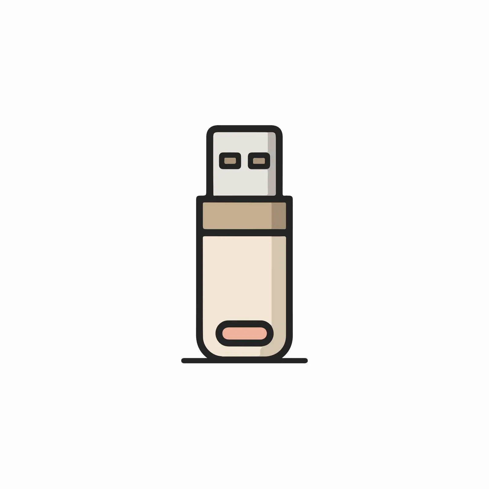 USB Drive Outline Icon — free download from Dotvec
