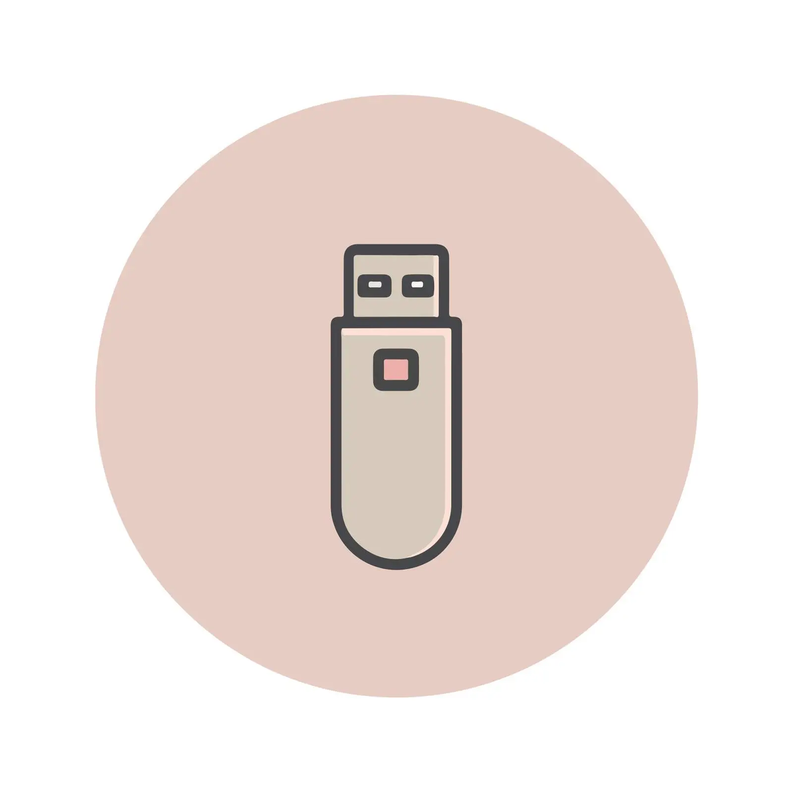 Minimal USB Drive Icon — free download from Dotvec