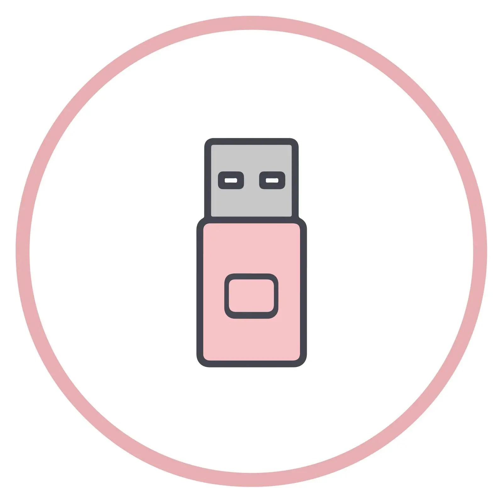 USB Drive Outline Icon — free download from Dotvec