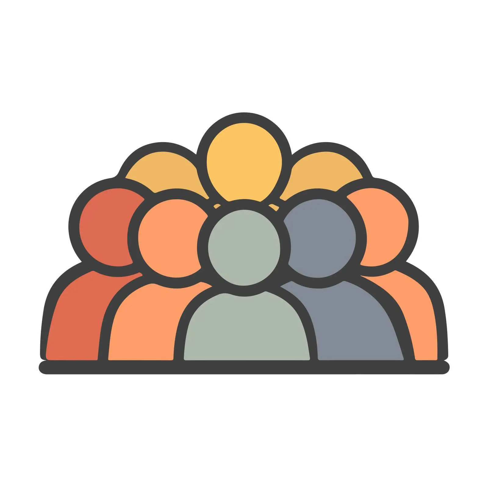Outline Users Group Icon — free download from Dotvec