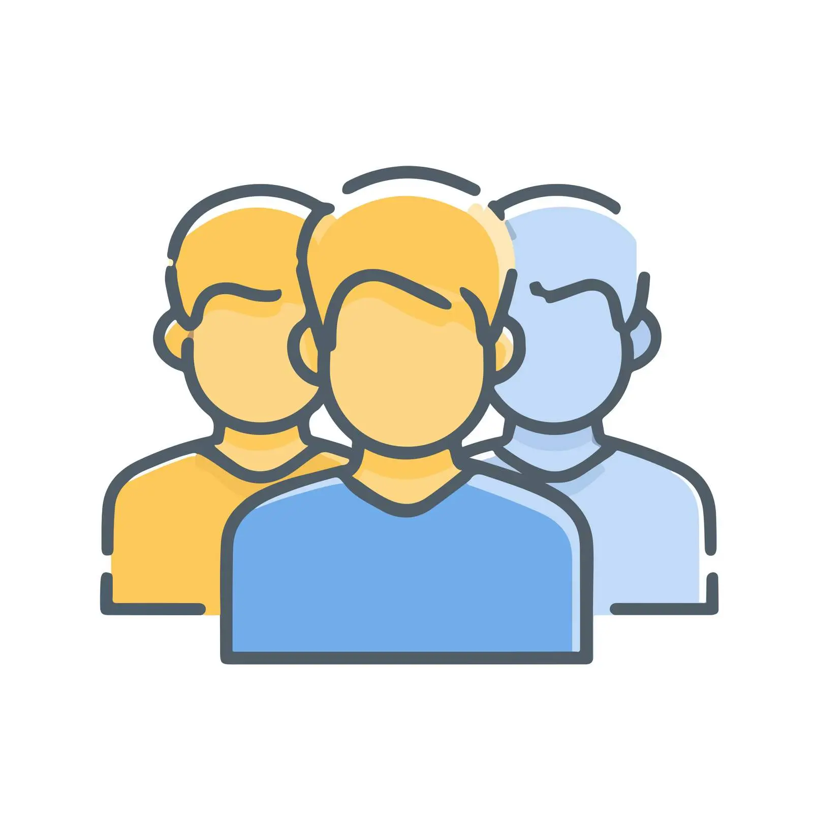 Structured Users Group Flat Icon — free download from Dotvec