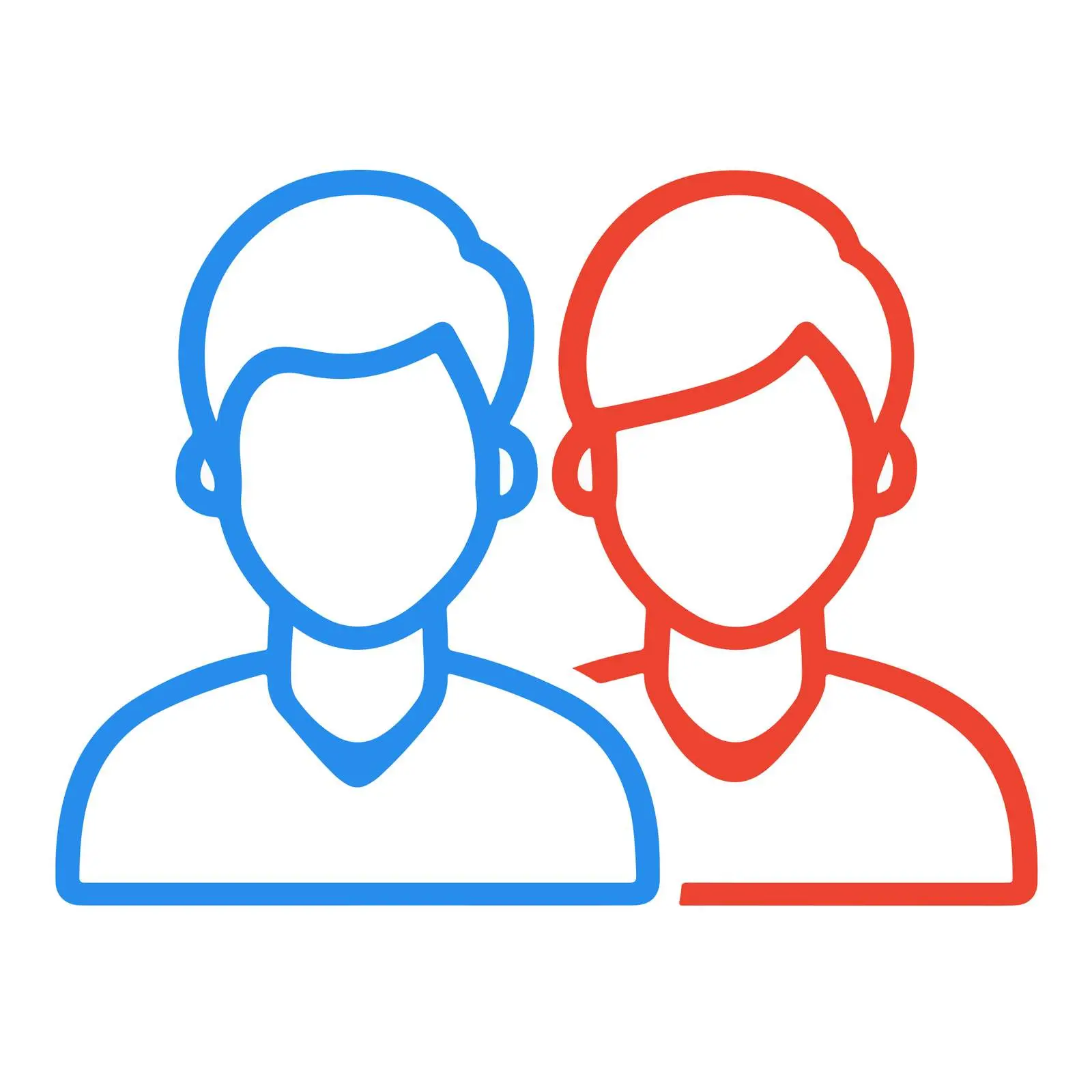 Outline Users Group Flat Icon — free download from Dotvec