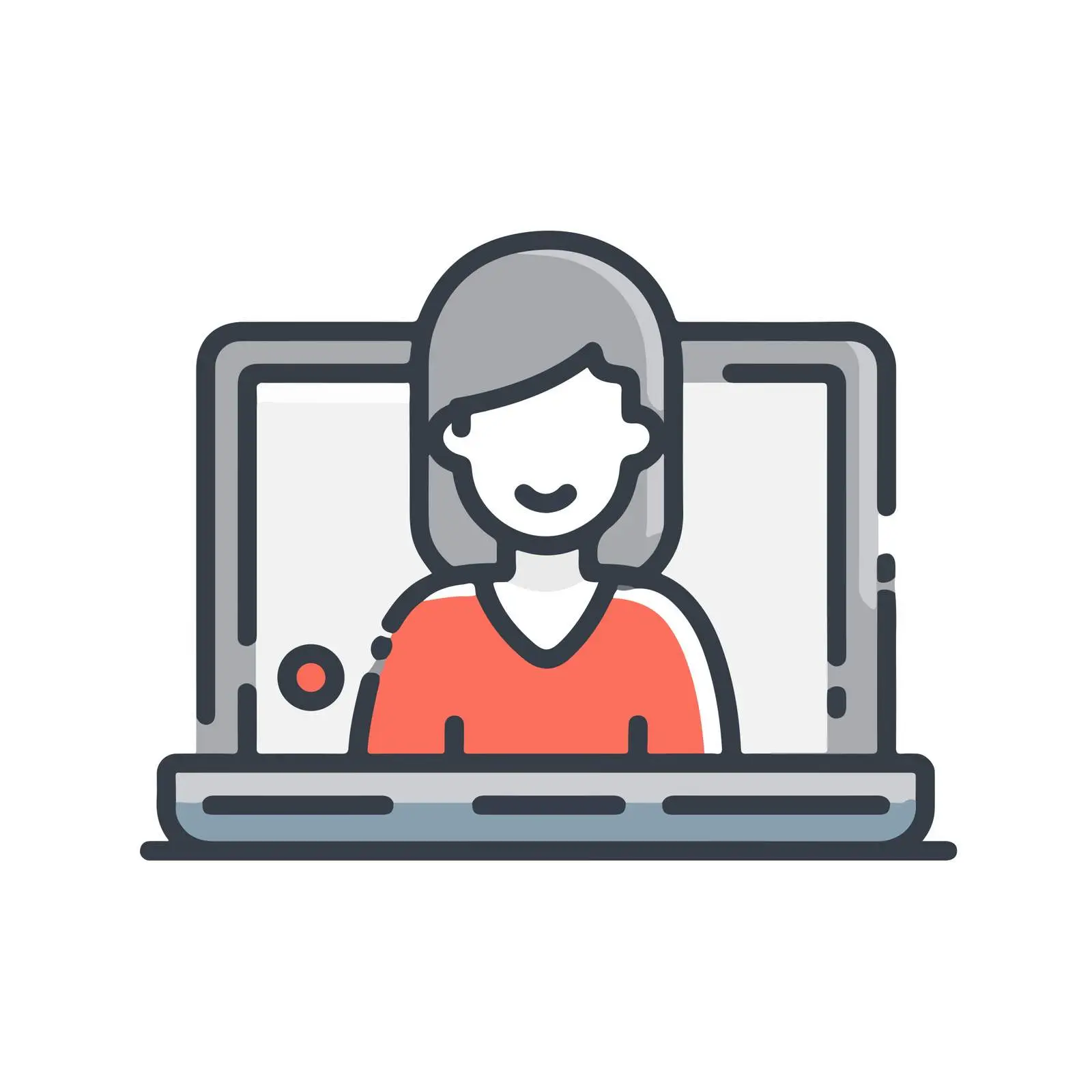 Video Call Minimalist Flat Icon — free download from Dotvec