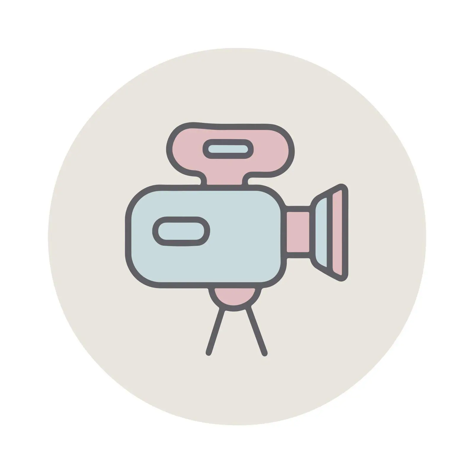 Monoline Video Camera Icon — free download from Dotvec