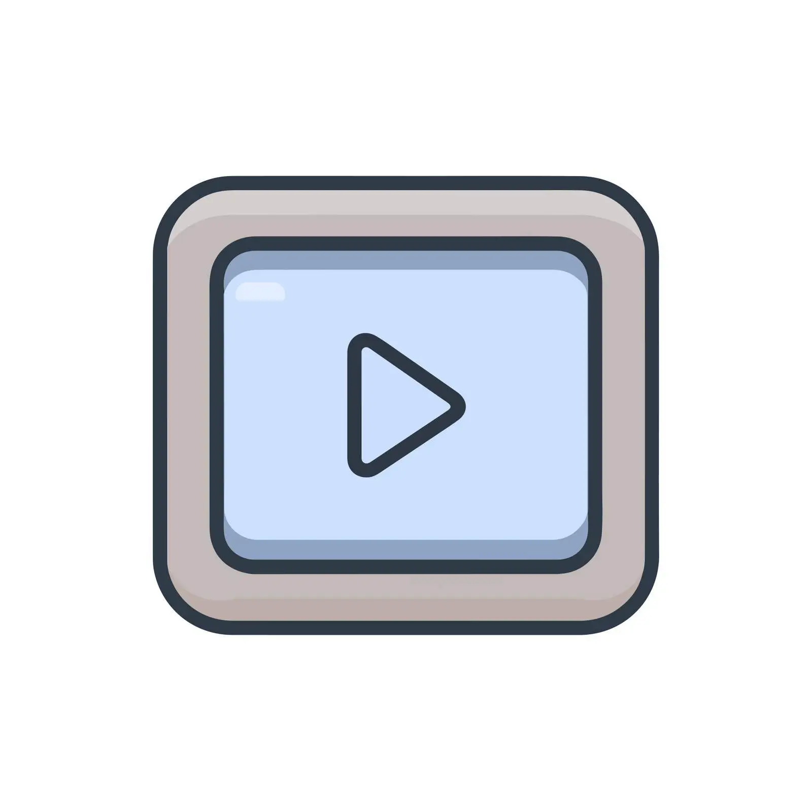 Video File Clean UI Icon — free download from Dotvec