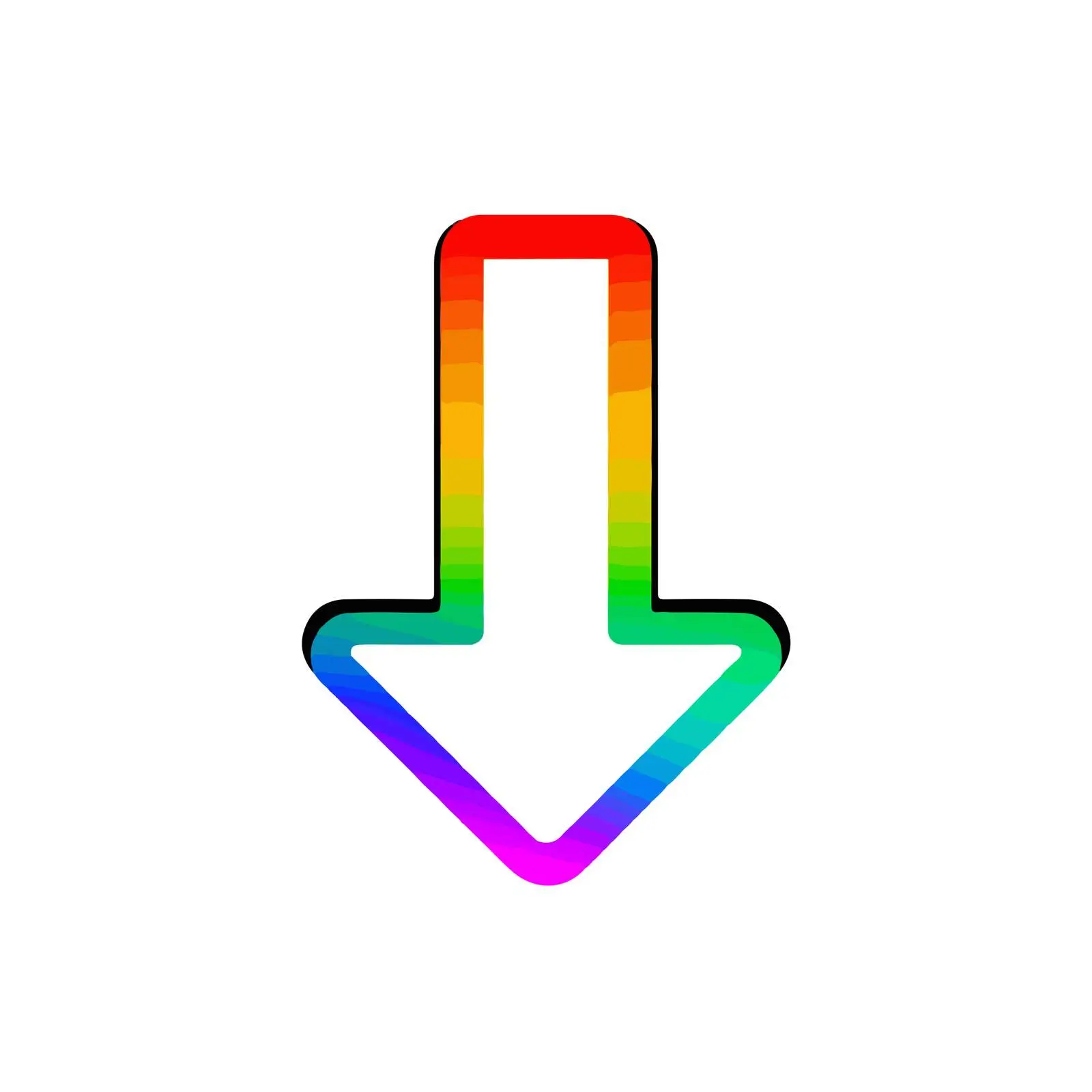 Geometric Volume Down Icon — free download from Dotvec