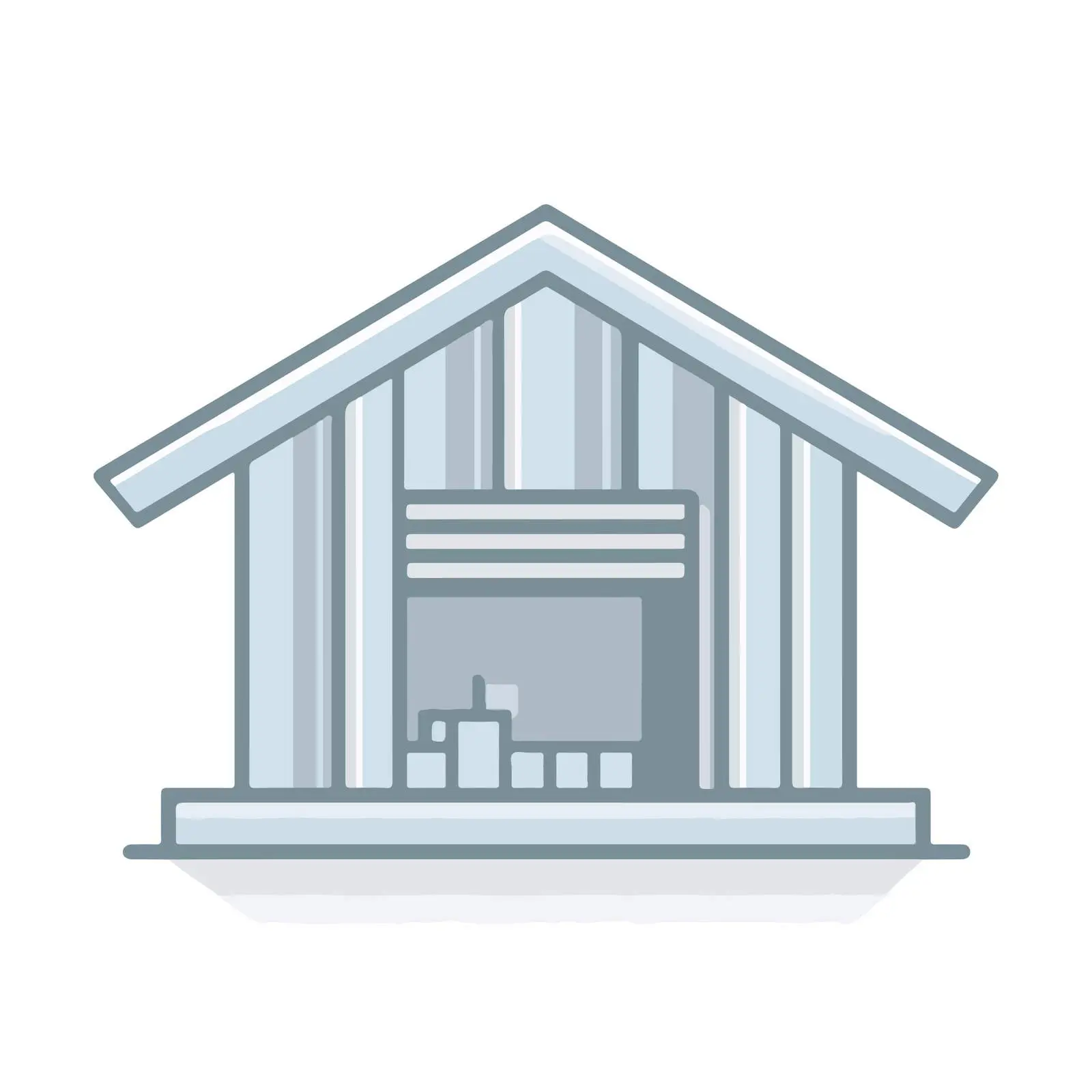 Warehouse Outline Icon — free download from Dotvec