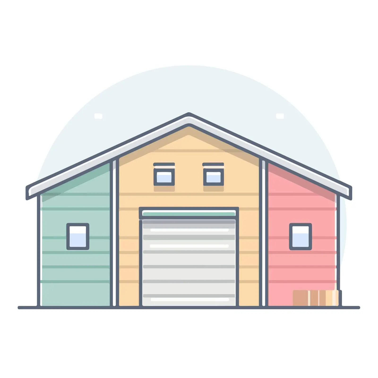 Warehouse Geometric Icon — free download from Dotvec