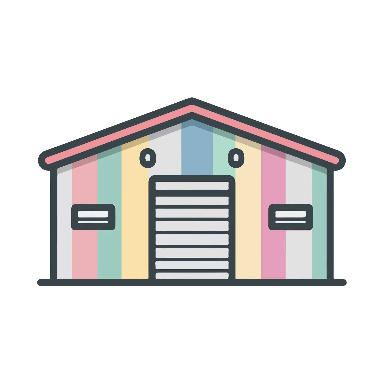 Warehouse Outline Icon Design — free download from Dotvec