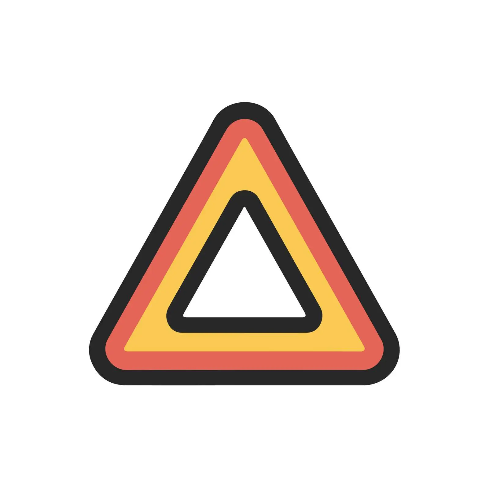 Minimalist Warning Triangle Icon — free download from Dotvec