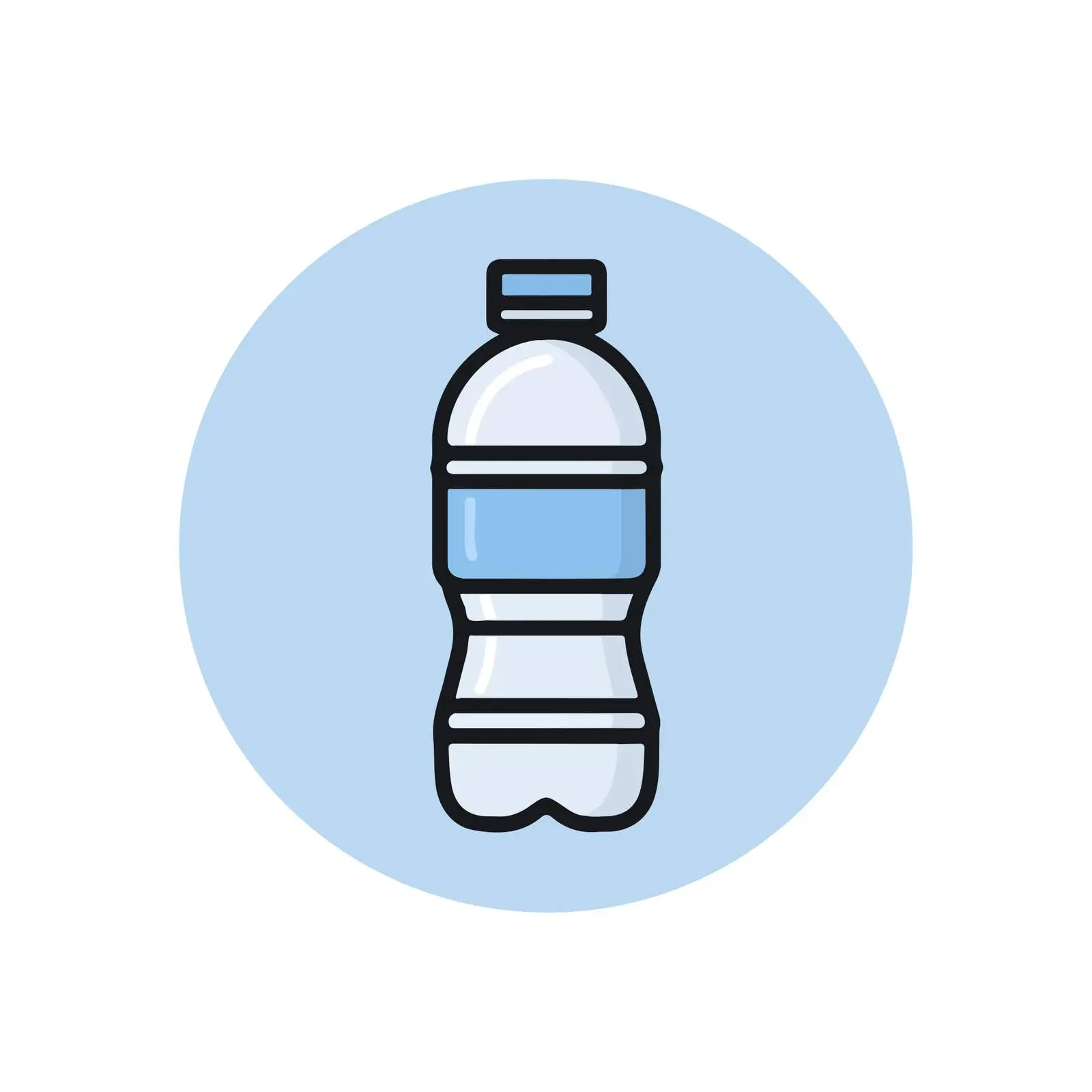 Flat Water Bottle Icon — free download from Dotvec
