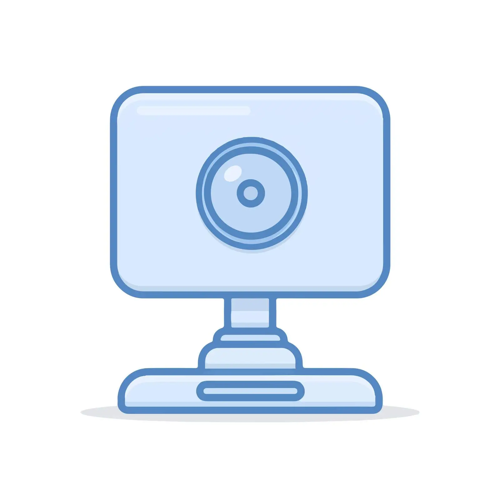 Webcam outline flat icon design — free download from Dotvec