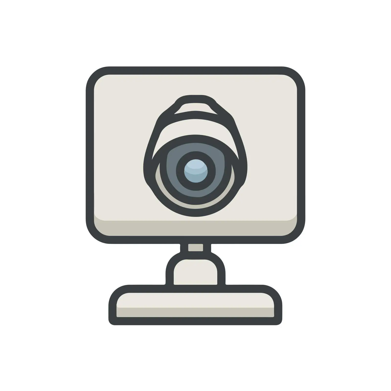 Webcam Pictogram in Flat Design Style — free download from Dotvec